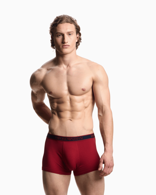 Emporio Armani Emporıo Body Erkek Üçlü Paket Esnek Pamuklu Elastik Bel Bantlı Desenli Çok Renkli Boxer EM000370 AF20669-M5080