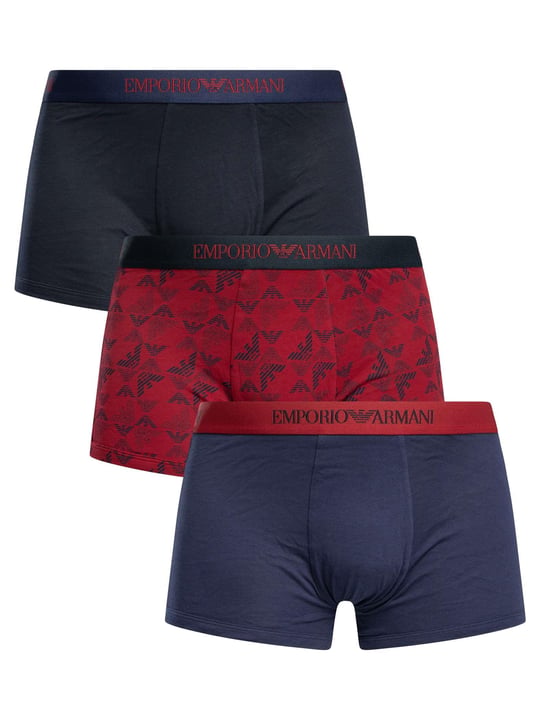 Emporio Armani Emporıo Body Erkek Yumuşak Pamuklu Logolu Elastik Bel Bantlı 3'lü Lacivert Boxer EM000260 AF10800-MB290