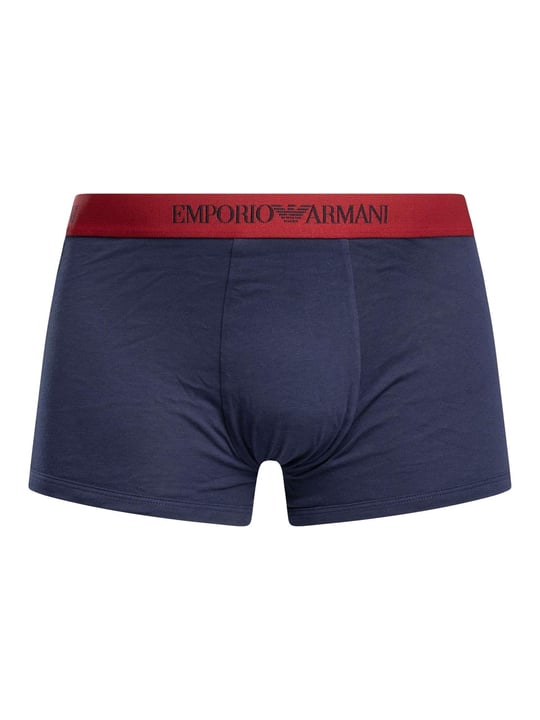 Emporio Armani Emporıo Body Erkek Yumuşak Pamuklu Logolu Elastik Bel Bantlı 3'lü Lacivert Boxer EM000260 AF10800-MB290