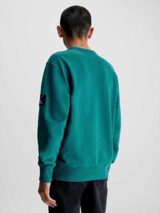 Erkek Logolu Yuvarlak Yakalı Uzun Kollu Günlük Kullanım Yeşil1 Sweatshirt J30J323426-CA4
