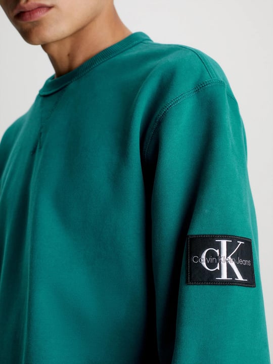 Erkek Logolu Yuvarlak Yakalı Uzun Kollu Günlük Kullanım Yeşil1 Sweatshirt J30J323426-CA4