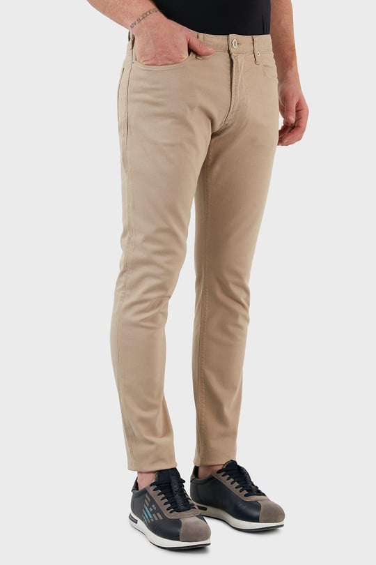 Erkek Normal Belli Dar Kesim Düz Paça Kahverengi Jeans 3L1J06 1N4RZ-0143