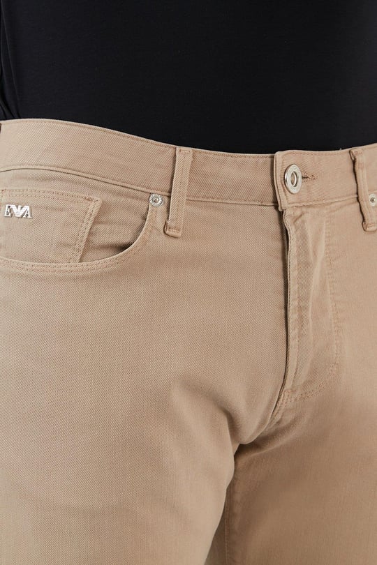 Erkek Normal Belli Dar Kesim Düz Paça Kahverengi Jeans 3L1J06 1N4RZ-0143