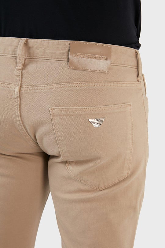 Erkek Normal Belli Dar Kesim Düz Paça Kahverengi Jeans 3L1J06 1N4RZ-0143