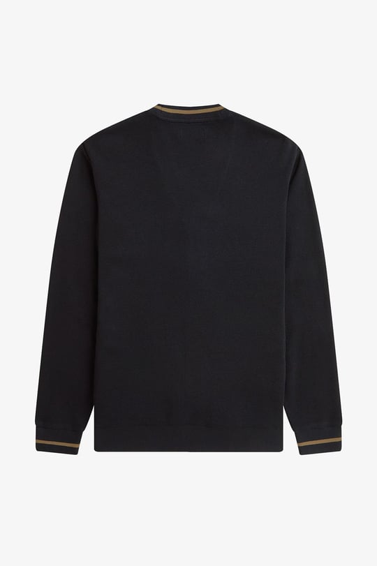 Fred Perry Fred Perry Erkek %100 Pamuklu Normal Kalıp Logo İşlemeli Uzun Kollu Q27 Hırka M2654-Q27