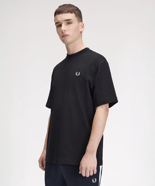 Fred Perry Fred Perry Erkek Bisiklet Yaka Pamuklu Normal Kesim Siyah T-Shirt M3491-102