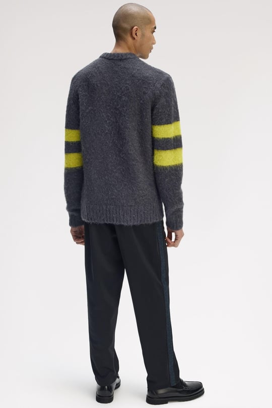 Fred Perry Fred Perry Erkek Bisiklet Yaka Uzun Kol Pamuklu Regular Fit Gri Hırka K1551-297