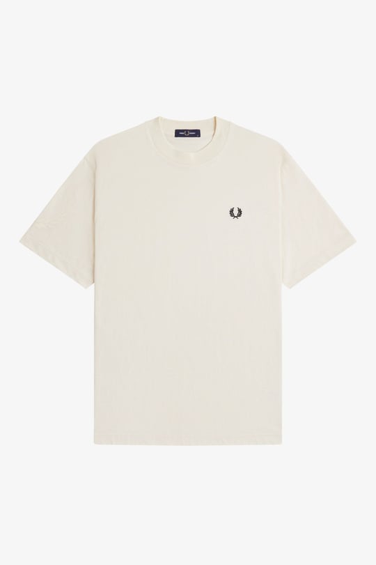 Fred Perry Fred Perry Erkek Bisiklet Yaka Pamuklu Normal Kesim Ekru T-Shirt M3491-560