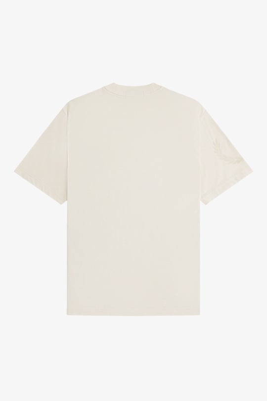 Fred Perry Fred Perry Erkek Bisiklet Yaka Pamuklu Normal Kesim Ekru T-Shirt M3491-560