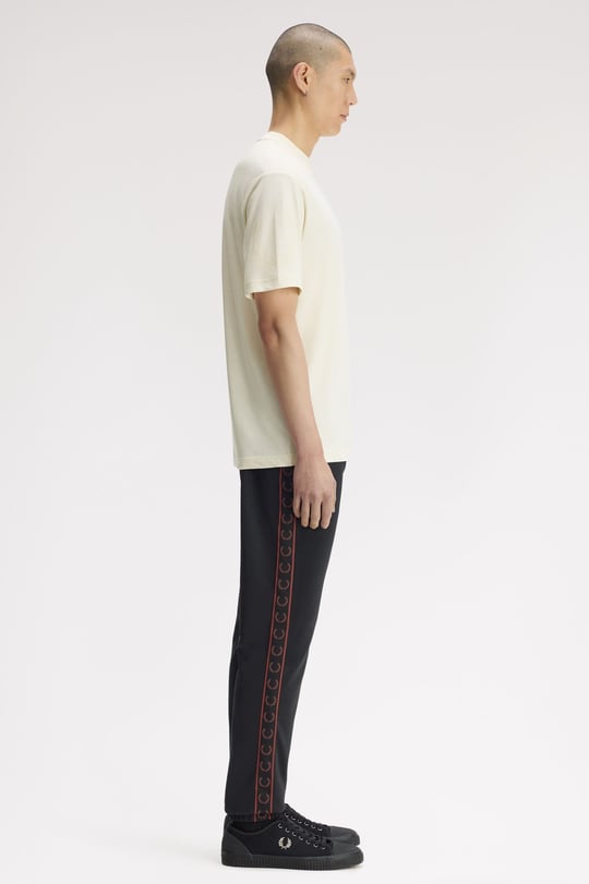Fred Perry Fred Perry Erkek Bisiklet Yaka Pamuklu Normal Kesim Ekru T-Shirt M3491-560
