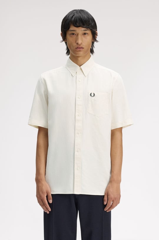 Fred Perry Fred Perry Erkek Ekru Gömlek M8730-S70