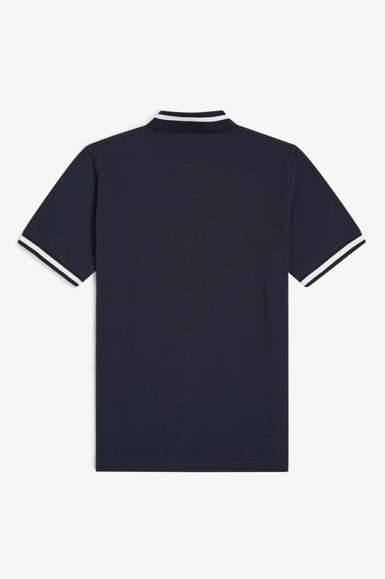 Fred Perry Fred Perry Erkek Kol ve Yaka Ucu Şerit Detaylı Kısa Kollu Lacivert T-Shirt M2-797