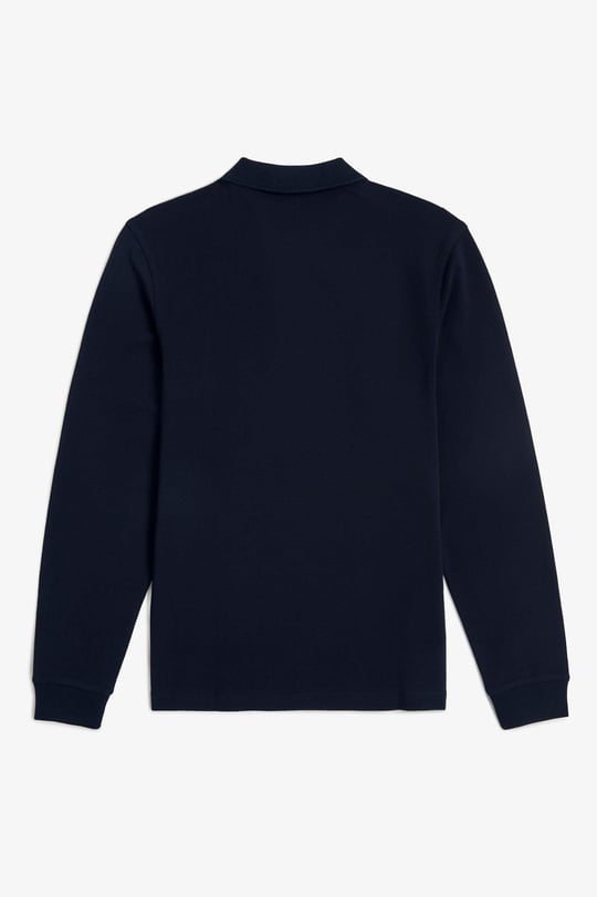 Fred Perry Fred Perry Erkek Normal Kesim Logo İşlemeli %100 Pamuklu Pike Kumaş Uzun Kollu Lacivert Gömlek M6006-608