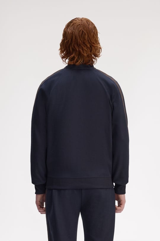 Fred Perry Fred Perry Erkek Omuzdan Kola Marka İşlemeli Huni Yaka Lacivert Eşofman Üstü J5557-40A