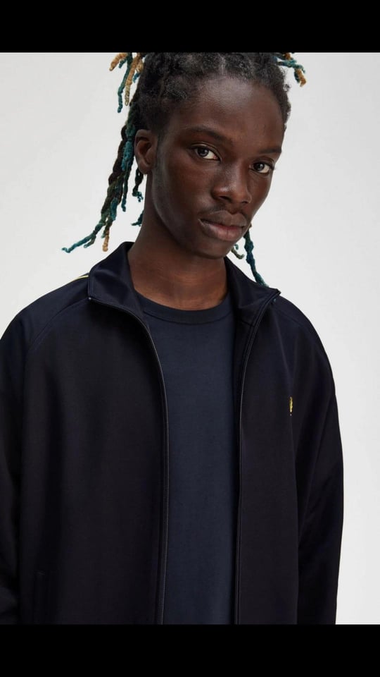 Fred Perry Fred Perry Erkek Omuzdan Kola Marka İşlemeli Huni Yaka Lacivert Ceket J5557-W75