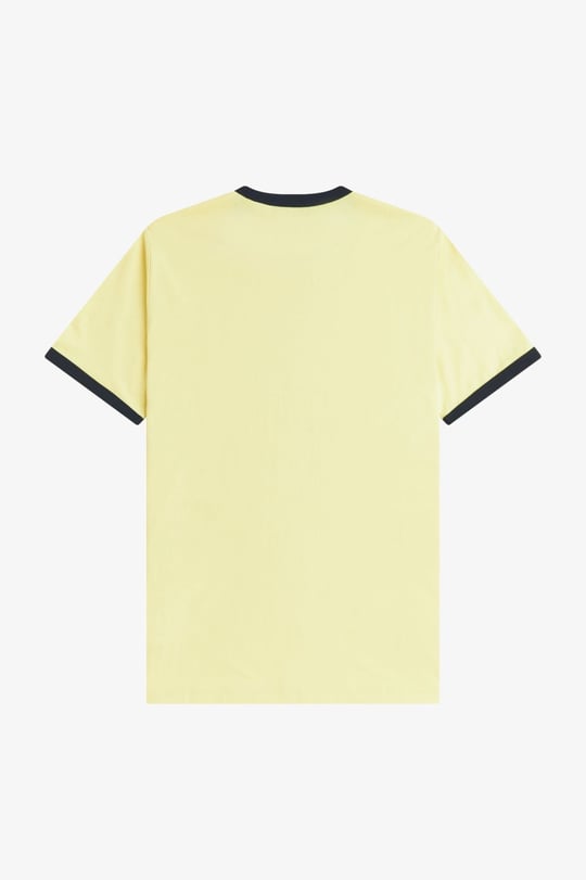 Fred Perry Fred Perry Erkek Pamuklu Jarse Kumaş Manşet ve Yuvarlak Yakalı Kısa Kollu Sarı T-Shirt M3519-39A