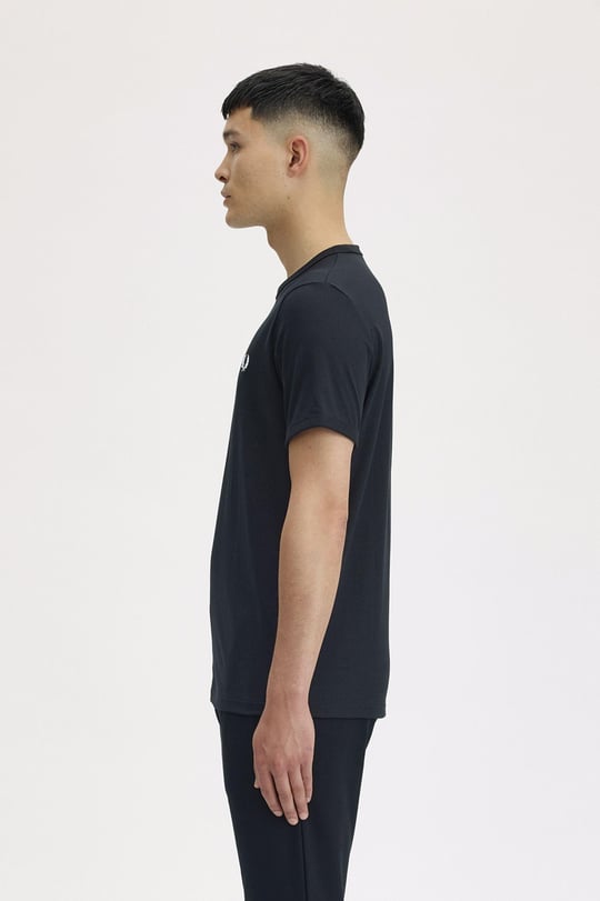 Fred Perry Fred Perry Erkek Pamuklu Jarse Kumaş Manşet ve Yuvarlak Yakalı Kısa Kollu 102 T-Shirt M3519-102
