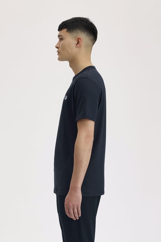 Fred Perry Fred Perry Erkek Pamuklu Jarse Kumaş Manşet ve Yuvarlak Yakalı Kısa Kollu 608 T-Shirt M3519-608
