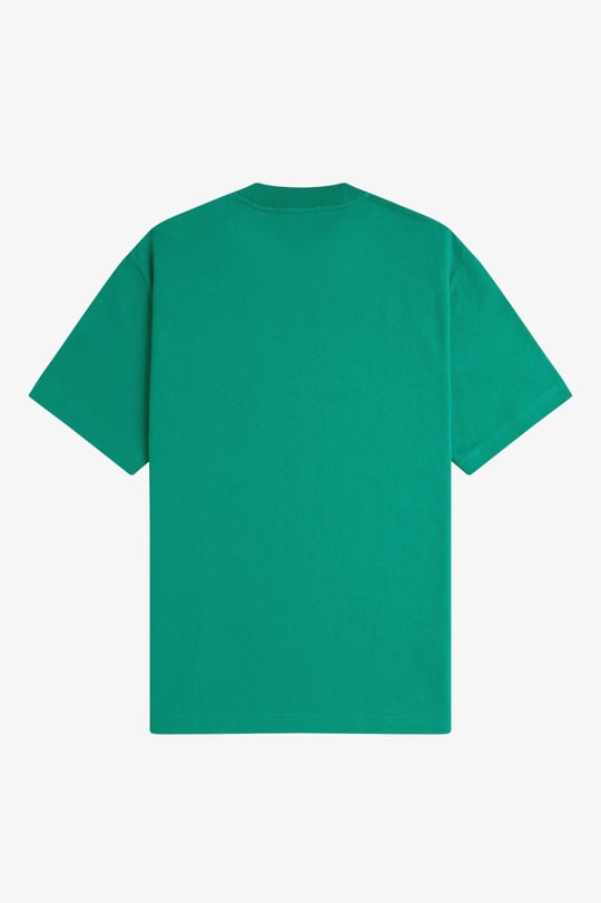 Fred Perry Fred Perry Erkek Rahat Kesim Yuvarlak Yaka %100 Pamuklu Cep Detaylı Kısa Kollu Yeşil T-Shirt M9827-X87