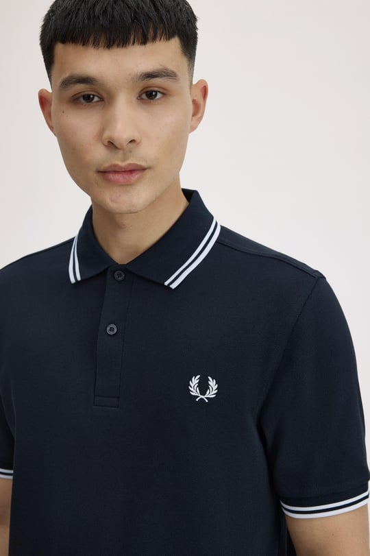 Fred Perry Fred Perry Erkek Regular Fit Yakası ve Kolları Çizgi Detaylı %100 Pamuklu Kısa Kollu 238 Polo Yaka T-Shirt M3600-238