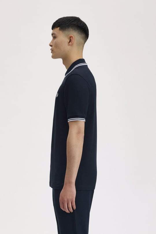 Fred Perry Fred Perry Erkek Regular Fit Yakası ve Kolları Çizgi Detaylı %100 Pamuklu Kısa Kollu 238 Polo Yaka T-Shirt M3600-238