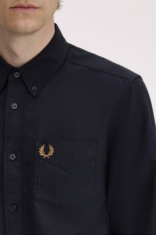 Fred Perry Fred Perry Erkek Regular Fit Cep Detaylı Düz Uzun Kollu R88 Gömlek M5516-R88