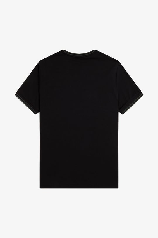 Fred Perry Fred Perry Erkek Regular Fit Kısa Kollu Şerit Detaylı Siyah1 T-Shirt M1588-Y43