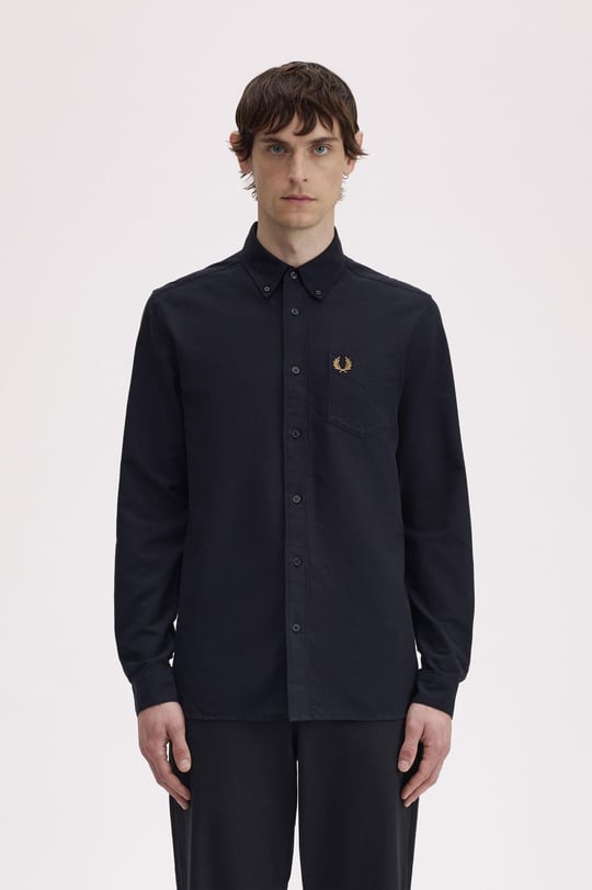 Fred Perry Fred Perry Erkek Regular Fit Cep Detaylı Düz Uzun Kollu R88 Gömlek M5516-R88