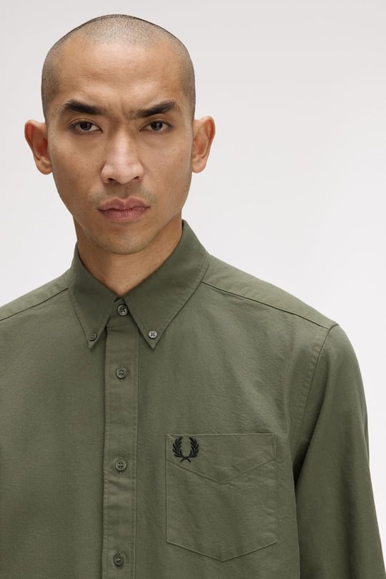 Fred Perry Fred Perry Erkek Regular Fit Cep Detaylı Düz Uzun Kollu X21 Gömlek M5516-X21