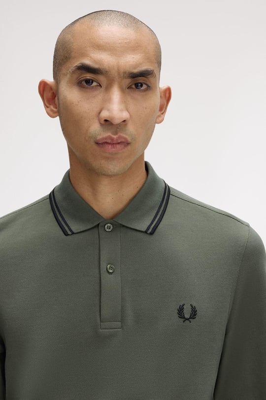Fred Perry Fred Perry Erkek Regular Fit %100 Pamuklu Yakası Çizgi Detaylı Uzun Kollu Z50 Gömlek M3636-Z50