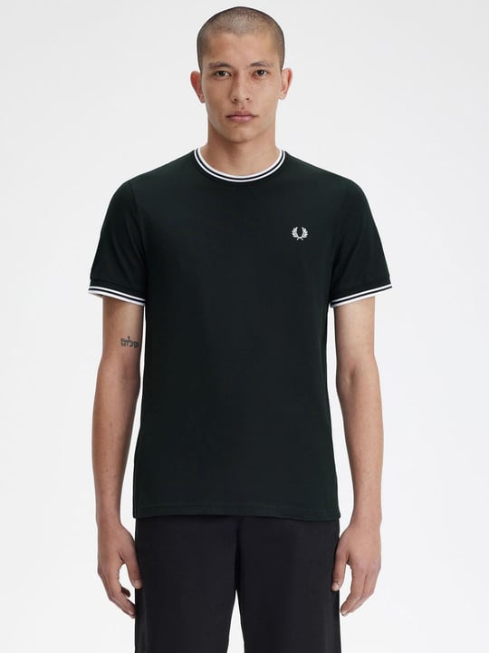 Fred Perry Fred Perry Erkek Regular Fit Kısa Kollu Şerit Detaylı T50 T-Shirt M1588-T50
