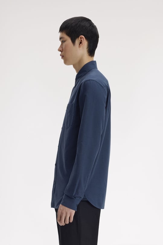 Fred Perry Fred Perry Erkek Regular Fit Cep Detaylı Düz Uzun Kollu Lacivert1 Gömlek M5516-738