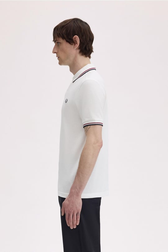 Fred Perry Fred Perry Erkek Regular Fit Yakası ve Kolları Çizgi Detaylı %100 Pamuklu Kısa Kollu T60 Polo Yaka T-Shirt M3600-T60