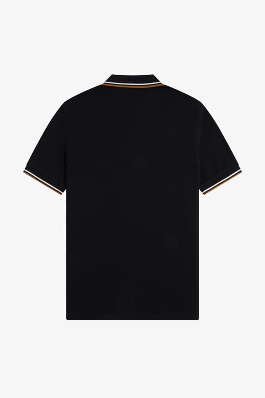 Fred Perry Fred Perry Erkek Regular Fit Yakası Çizgi Desenli Kısa Kollu Siyah Polo Yaka T-Shirt M3600P-P69