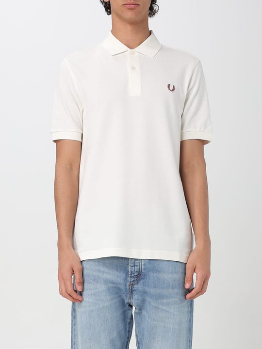 Fred Perry Fred Perry Erkek Regular Fit %100 Pamuklu Kısa Kollu Bej T-Shirt M6000-Y45