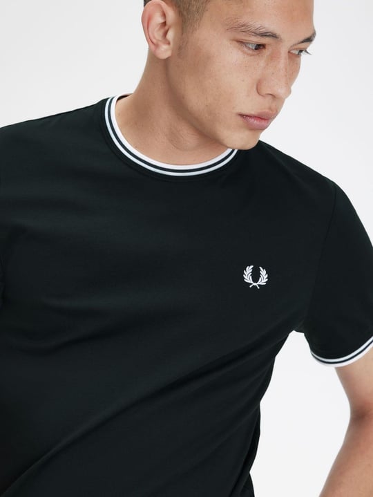 Fred Perry Fred Perry Erkek Regular Fit Kısa Kollu Şerit Detaylı T50 T-Shirt M1588-T50