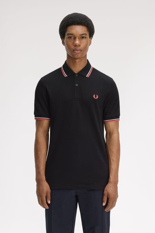 Fred Perry Fred Perry Erkek Regular Fit Yakası Çizgi Desenli Kısa Kollu 05C Polo Yaka T-Shirt M3600P-05C