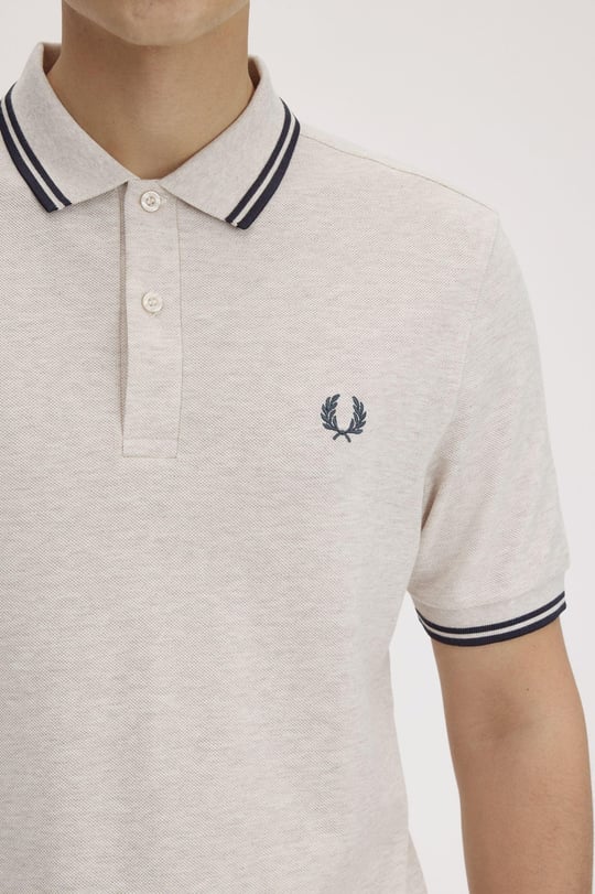 Fred Perry Fred Perry Erkek Regular Fit Yakası ve Kolları Çizgi Detaylı %100 Pamuklu Kısa Kollu W50 Polo Yaka T-Shirt M3600-W50