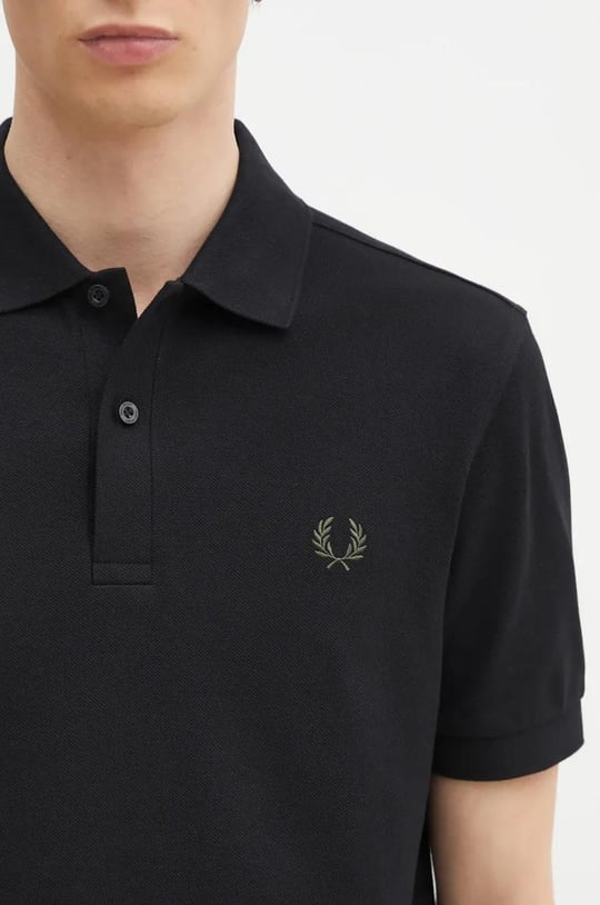 Fred Perry Fred Perry Erkek Regular Fit %100 Pamuklu Kısa Kollu Siyah T-Shirt M6000-Y43