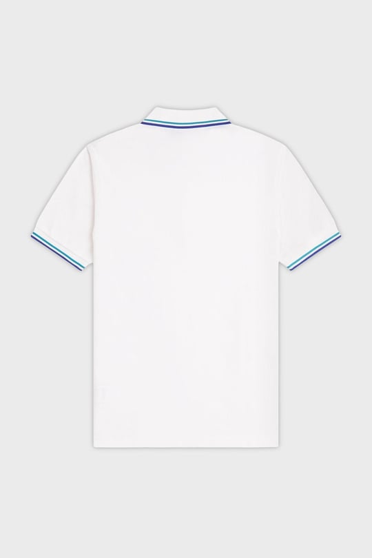 Fred Perry Fred Perry Erkek Regular Fit Yakası Çizgi Desenli Kısa Kollu Beyaz1 Polo Yaka T-Shirt M3600P-94A
