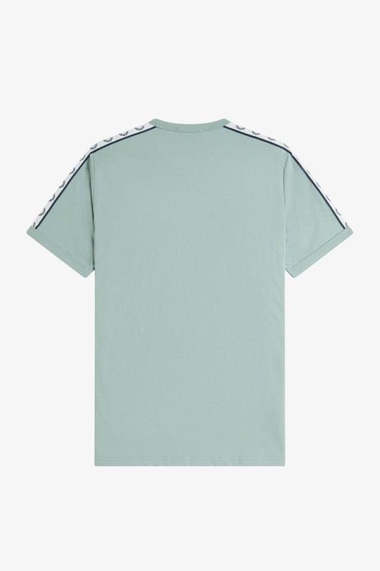 Fred Perry Fred Perry Erkek Regular Fit %100 Pamuklu Omuzdan Uzanan Logo Şeritli Yuvarlak Yaka Kısa Kollu Mavi T-Shirt M4620-959
