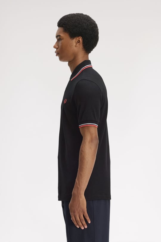 Fred Perry Fred Perry Erkek Regular Fit Yakası Çizgi Desenli Kısa Kollu 05C Polo Yaka T-Shirt M3600P-05C