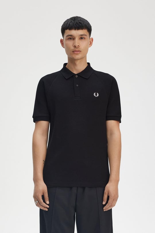 Fred Perry Fred Perry Erkek Regular Fit %100 Pamuklu Pike Kumaş Sol Göğsü Logolu Kısa Kollu Siyah Polo Yaka T-Shirt M9885-102