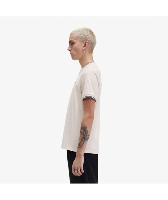 Fred Perry Fred Perry Erkek Regular Fit Kısa Kollu Şerit Detaylı W50 T-Shirt M1588-W50