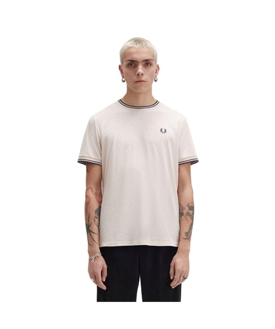 Fred Perry Fred Perry Erkek Regular Fit Kısa Kollu Şerit Detaylı W50 T-Shirt M1588-W50