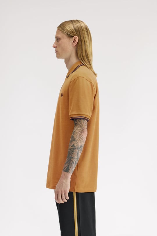 Fred Perry Fred Perry Erkek Regular Fit Yakası Çizgi Desenli Kısa Kollu T86 Polo Yaka T-Shirt M3600P-T86