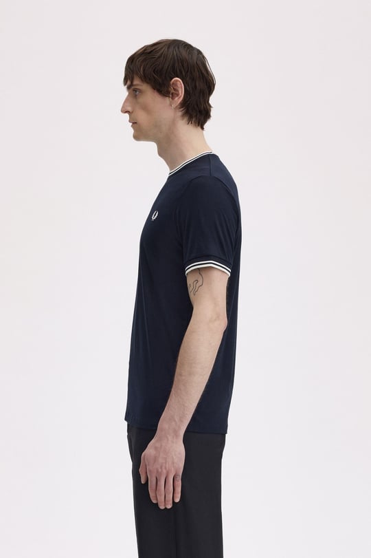 Fred Perry Fred Perry Erkek Regular Fit Kısa Kollu Şerit Detaylı 795 T-Shirt M1588-795