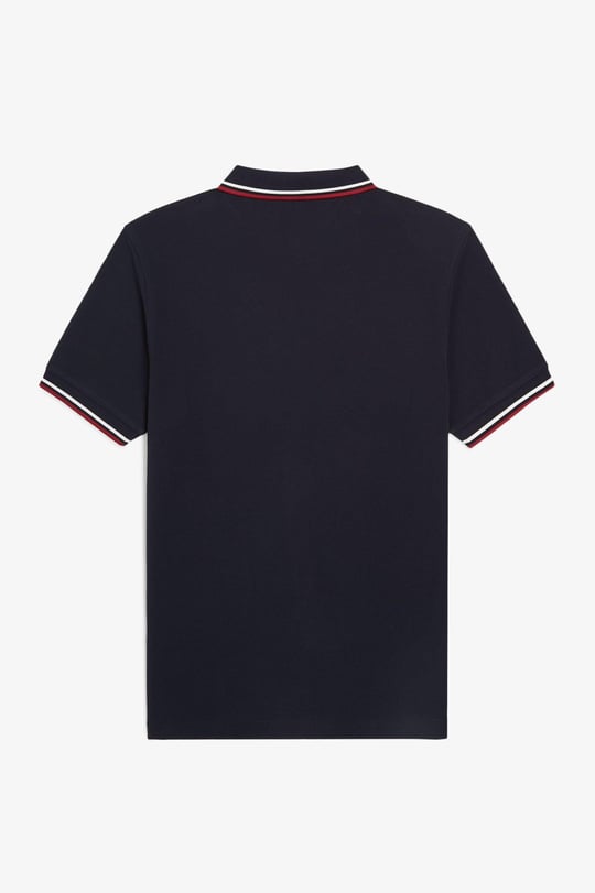 Fred Perry Fred Perry Erkek Regular Fit Yakası ve Kolları Çizgi Detaylı %100 Pamuklu Kısa Kollu T55 Polo Yaka T-Shirt M3600-T55
