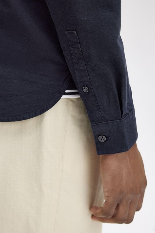 Fred Perry Fred Perry Erkek Regular Fit Cep Detaylı Düz Uzun Kollu Lacivert1 Gömlek M5516-608
