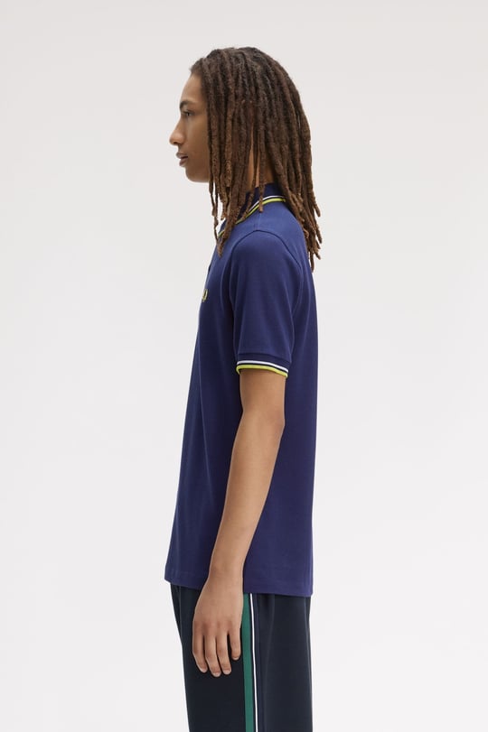 Fred Perry Fred Perry Erkek Regular Fit Yakası Çizgi Desenli Kısa Kollu 83B Polo Yaka T-Shirt M3600P-83B